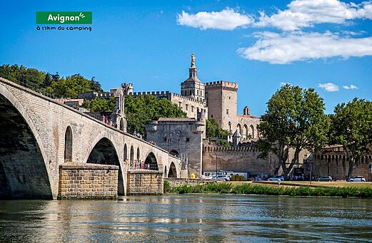 Puente Saint-B�n�zet y Palacio de los Papas en Avi��n, joyas de Provenza.