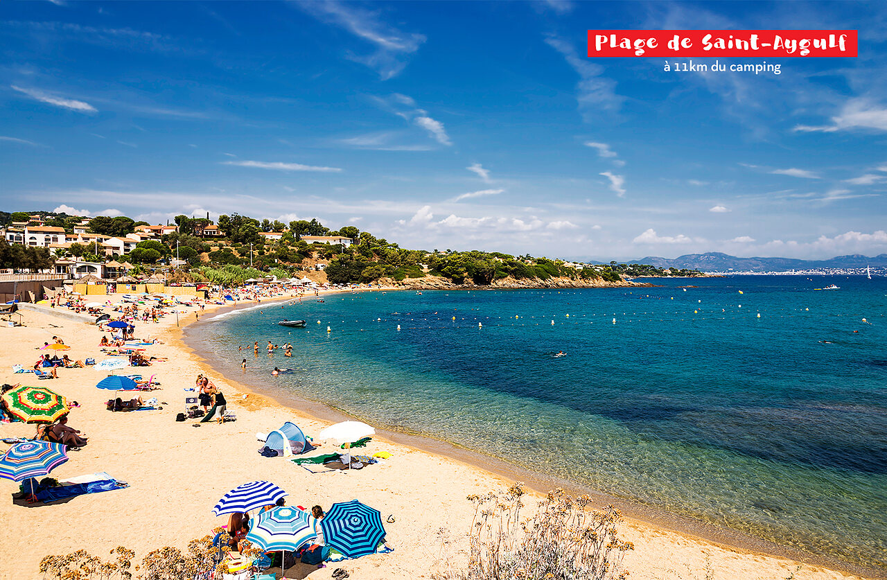 Playa de Saint-Aygulf, arena fina y mar Mediterr�neo, lugar para visitar.