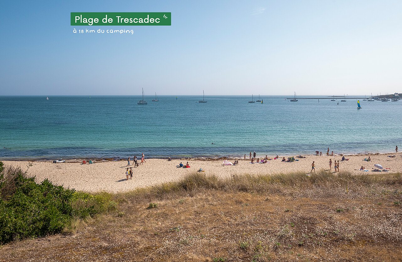 Playa de Trescadec, un hermoso lugar para visitar cerca de Poullan-sur-Mer.