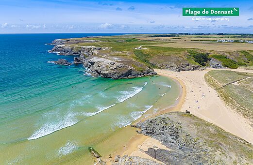 Playa de Donnant, hermosa playa de arena fina en Belle-�le-en-Mer.