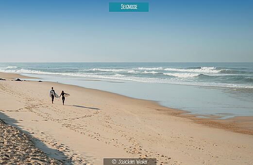 Playa de Seignosse, lugar ideal para surfear cerca de Labenne Oc�an.