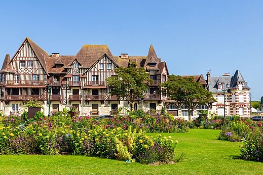Alojamiento entramado en el camping CLICOCHIC Brise de Cabourg en Varaville (14).