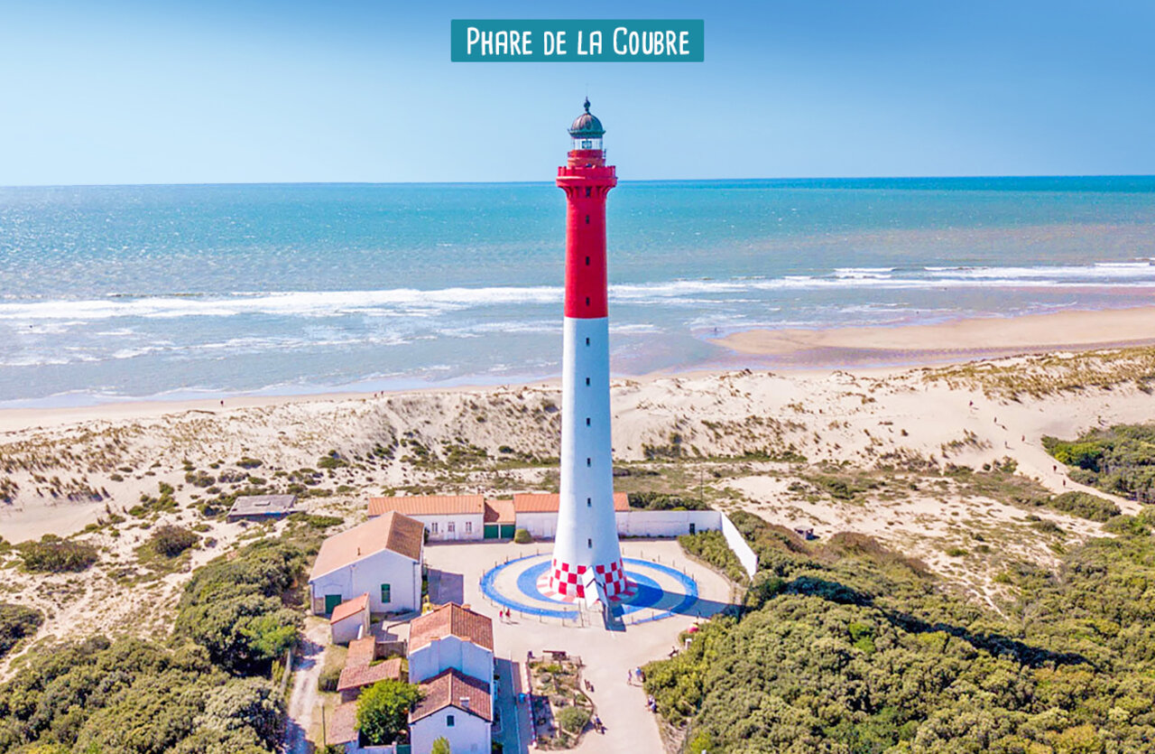 Faro de la Coubre, monumento emblem�tico para visitar cerca de La Tremblade, Charente-Maritime.