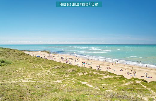 Playa de Sables Vignier, gran playa de arena fina cerca de ST GEORGES D'OLERON.
