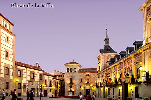 Plaza de la Villa, plaza histórica para visitar en Madrid.