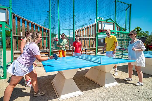 Tenis de mesa exterior en el camping CAPFUN Carpe Diem en VAISON LA ROMAINE.
