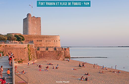 Hist�rico Fuerte Vauban y playa de Fouras, sitio tur�stico cerca de La Rochelle.