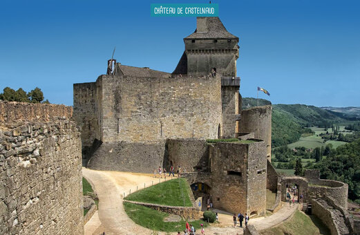 Castillo medieval de Castelnaud-la-Chapelle, sitio hist�rico para visitar en Dordo�a.