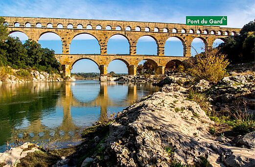 Pont du Gard, histórico acueducto romano para visitar cerca del camping.