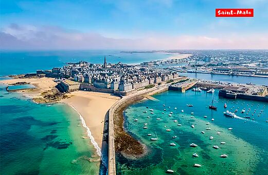 Ciudad corsaria de Saint-Malo, ciudad fortificada para visitar en Bretaña.