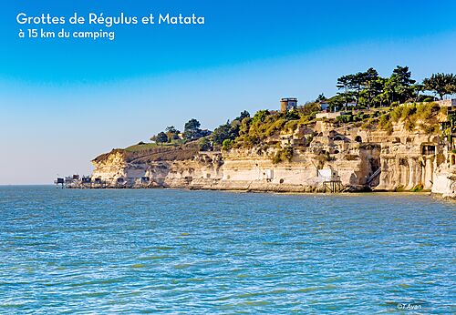 Cuevas de Régulus y Matata, acantilados y cabañas de pesca en Meschers-sur-Gironde.