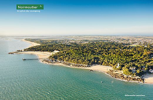 Costa salvaje de Noirmoutier, playa y bosque, lugar para visitar cerca del camping.
