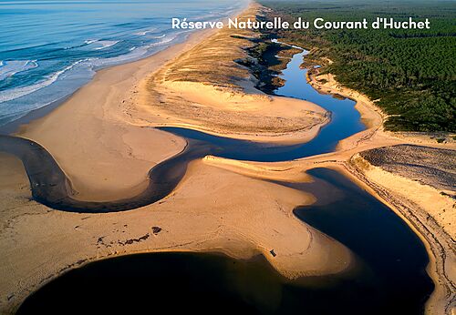Reserva Natural del Courant d'Huchet, playa y bosque de las Landas.