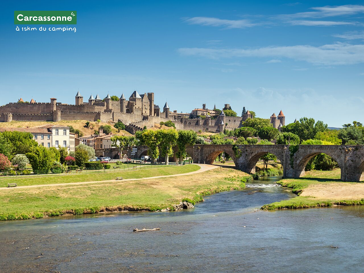 Ciudadela de Carcasona y Puente Viejo, sitio hist�rico cerca del camping.