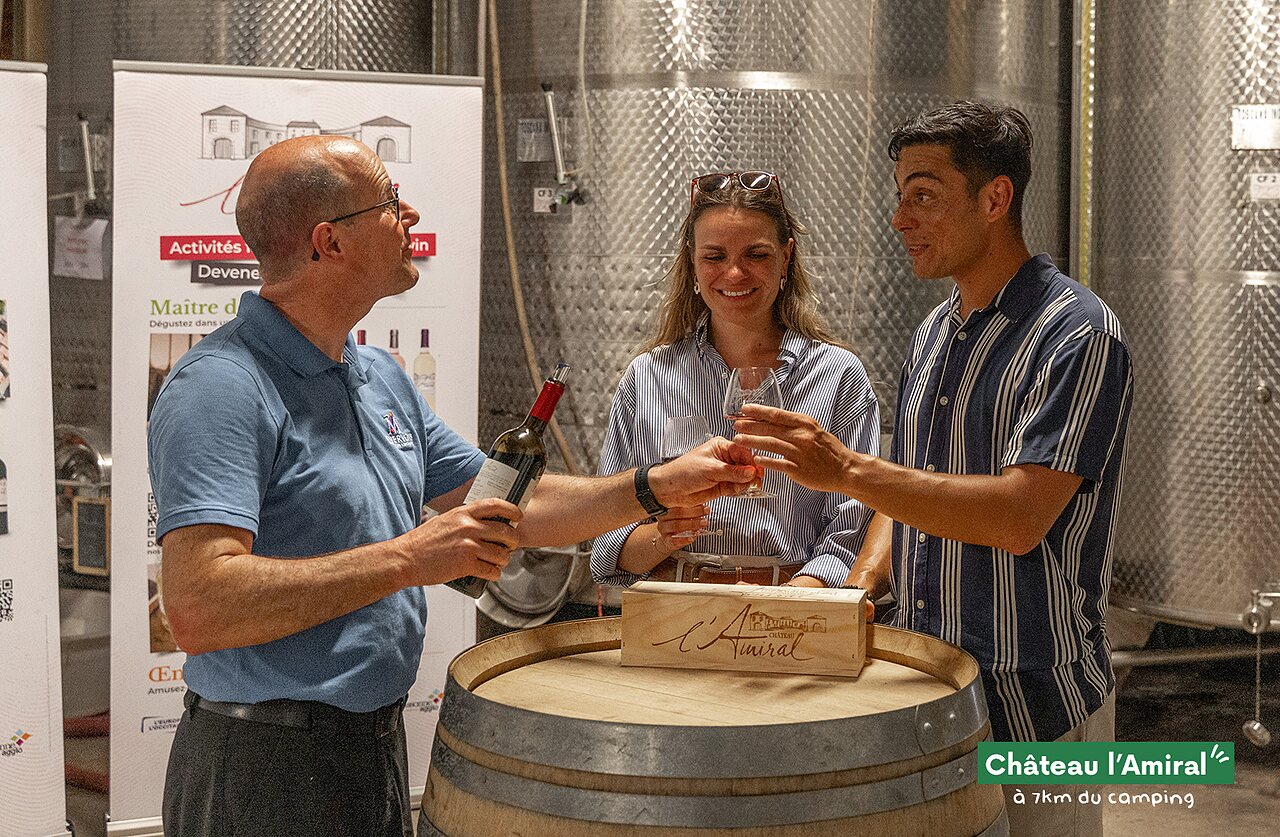 Degustaci�n de vino en Ch�teau L'Amiral, bodega cerca de Rustiques (11).