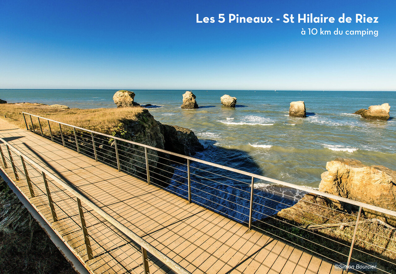 Los 5 Pineaux, rocas emblem�ticas en St Hilaire de Riez, lugar para visitar.