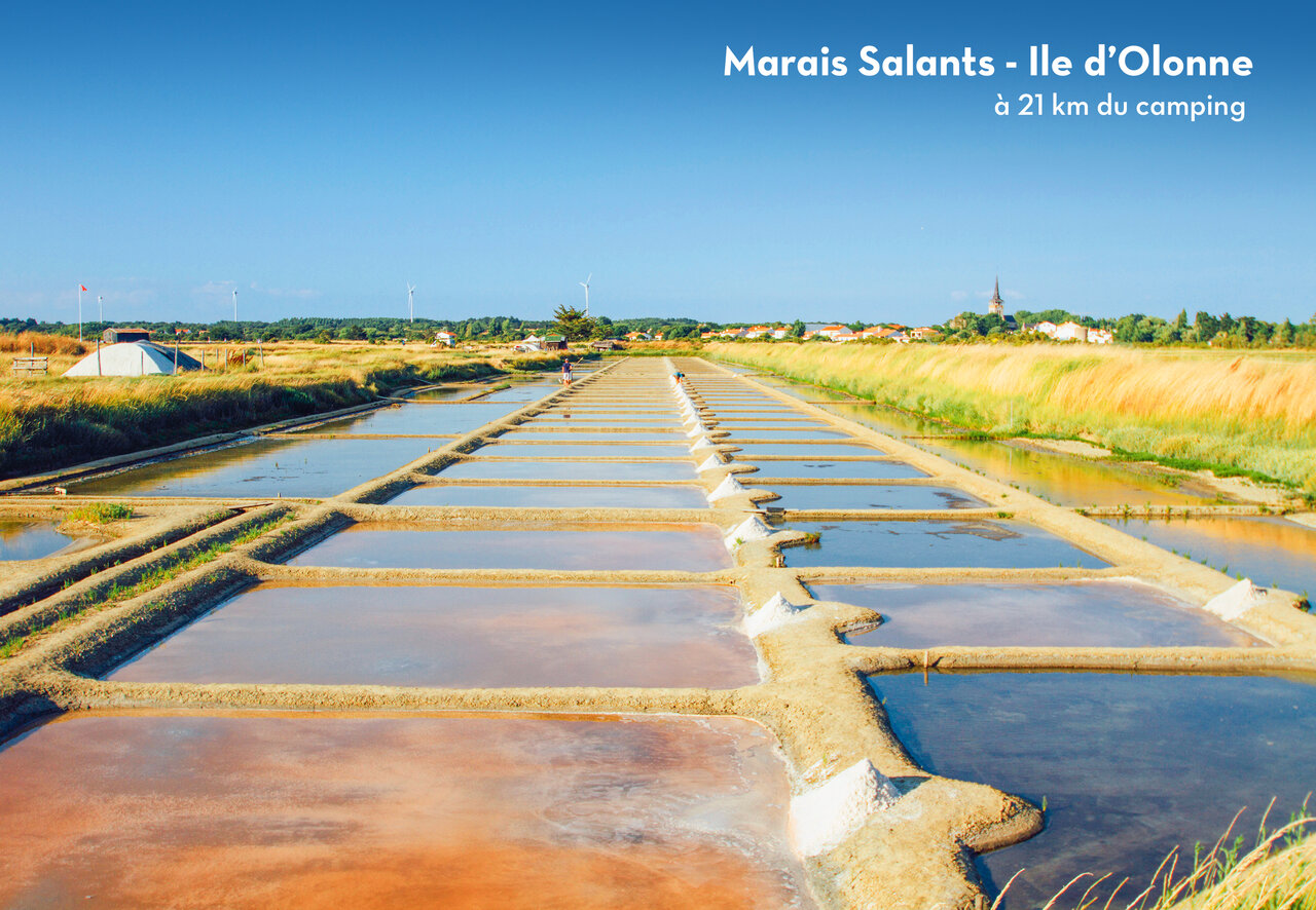 Salinas de la Isla de Olonne, lugar tur�stico para visitar cerca del camping.