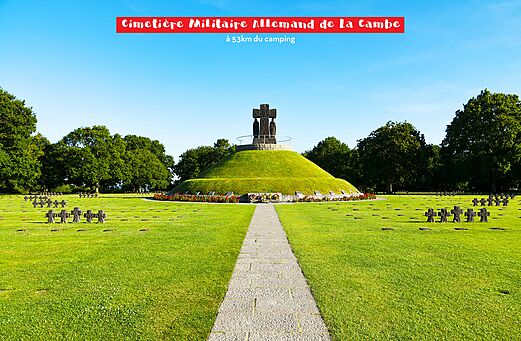 Cementerio Militar Alemán de La Cambe, sitio histórico para visitar en Normandía.