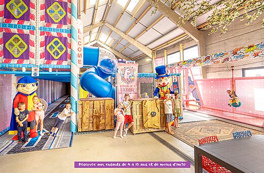 Juegos interiores para ni�os en el camping CAPFUN Dune Fleurie en Quend Plage (80).