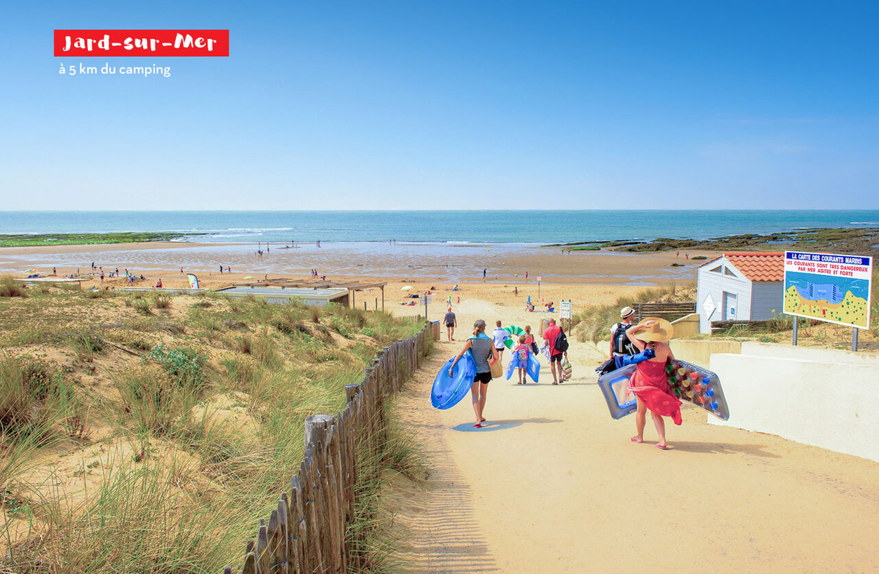 Playa de arena fina en Jard-sur-Mer, Vend�e, perfecta para nadar.