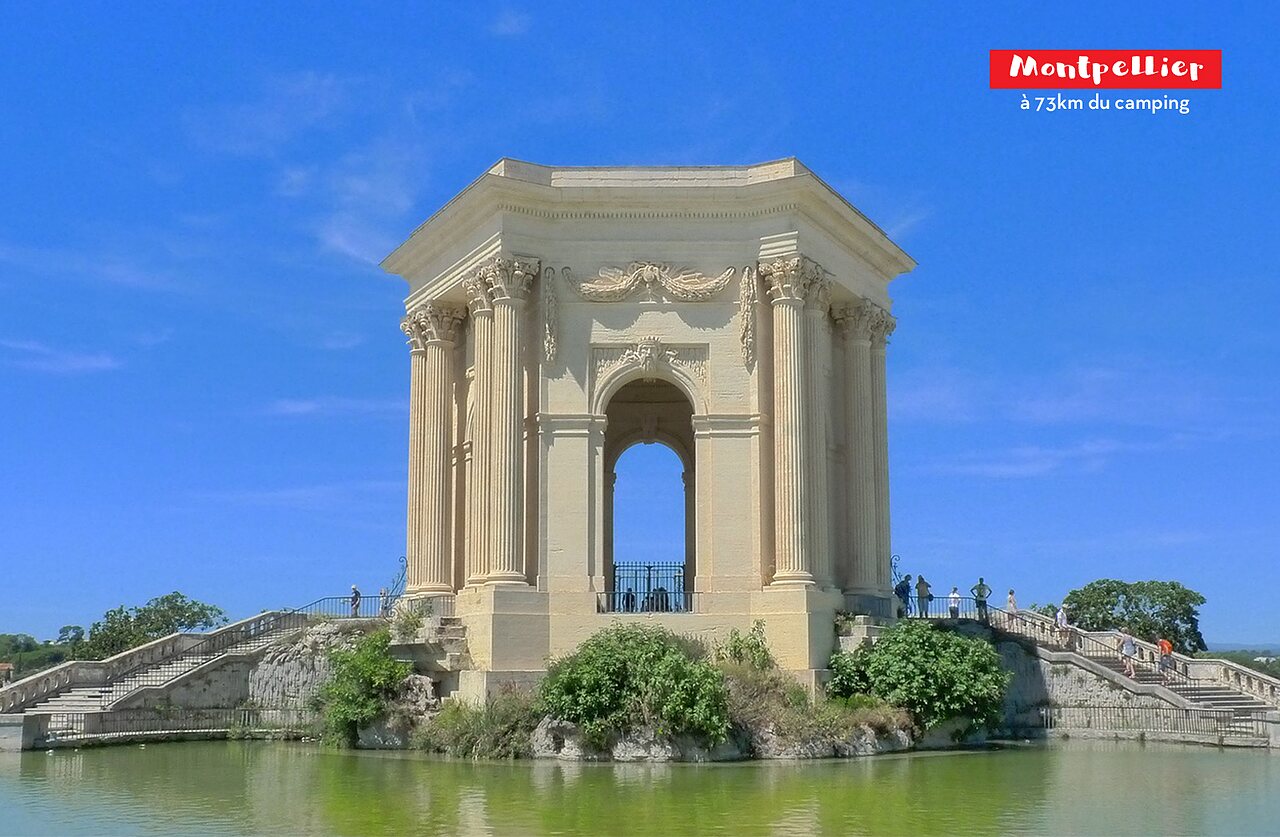 Monumento hist�rico Ch�teau d'eau du Peyrou en Montpellier, H�rault, para descubrir.