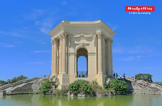 Ch�teau d'eau du Peyrou, monumento hist�rico para visitar en Montpellier, H�rault.