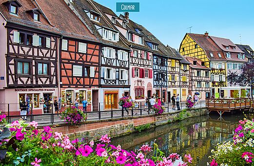 Barrio de la Peque�a Venecia en Colmar, ciudad para visitar en Alsacia.