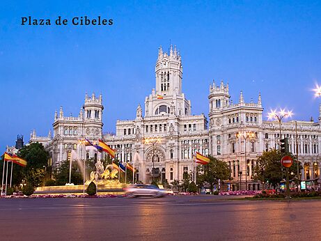 Plaza y Palacio de Cibeles, monumento emblem�tico para visitar en Madrid.