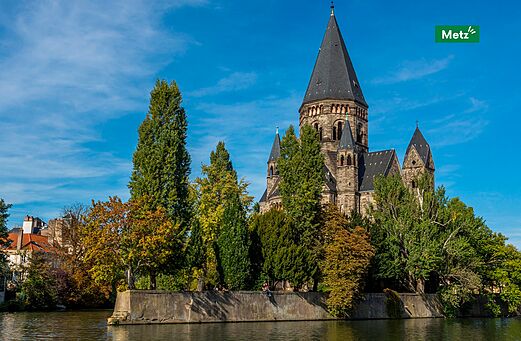 Templo Nuevo de Metz, monumento histórico para visitar cerca del camping.