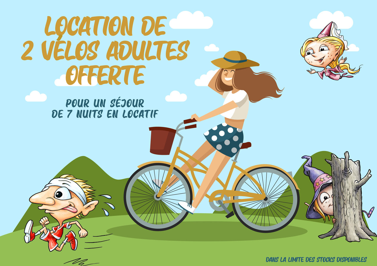 Alquiler gratuito de bicicletas para adultos en el camping CLICOCHIC Etoile de Mer en Asserac (44).