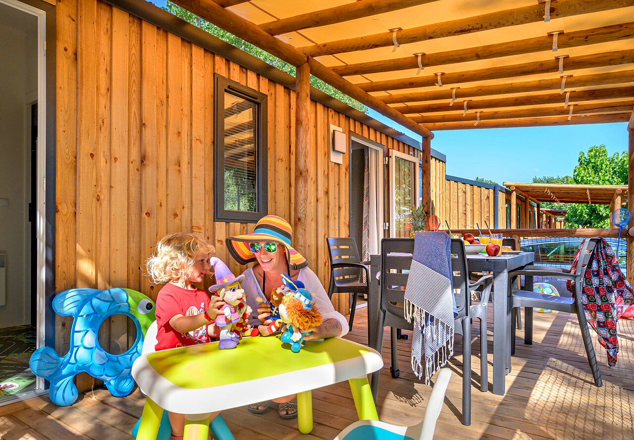 Casa m�vil en el camping CAPFUN Flots Bleus en VIAS PLAGE (34).