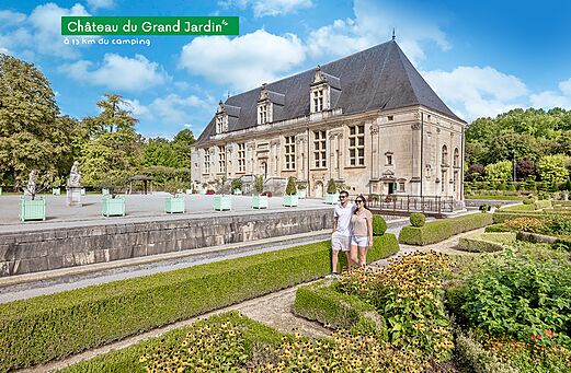 Castillo del Grand Jardin y sus jardines, lugar para visitar cerca del camping.