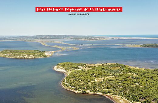 Parque Natural Regional de la Narbonnaise, paisajes costeros cerca de Narbona, Occitania.