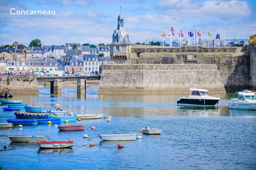 Ciudad amurallada de Concarneau, hist�rica fortaleza en Breta�a, Finisterre.