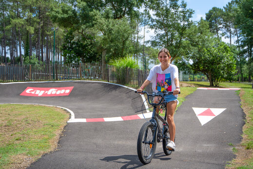 Pista de pumptrack del camping CAPFUN Landisland en Moliets-et-Maa (40).