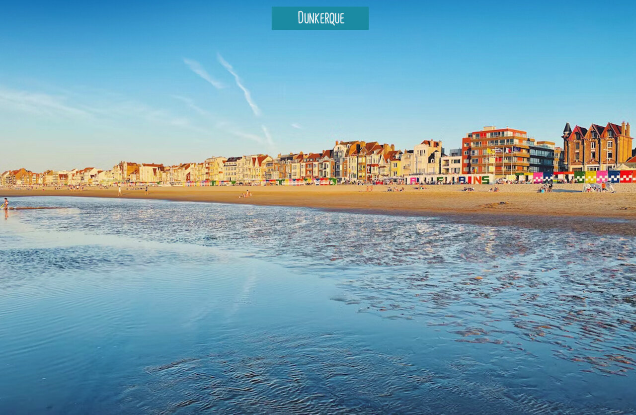 Playa de Malo-les-Bains y colorido paseo mar�timo para visitar en Dunkerque (59).