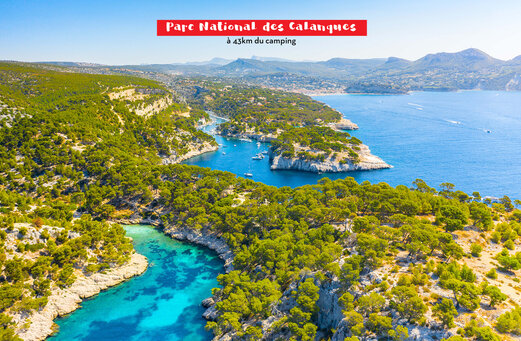 Parque Nacional de las Calanques, paisajes costeros y aguas turquesas cerca de Marsella.