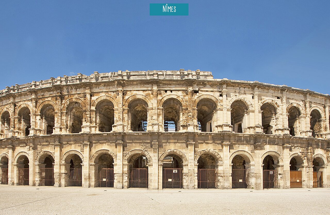 Anfiteatro romano de Nimes, monumento hist�rico para visitar en Occitania.