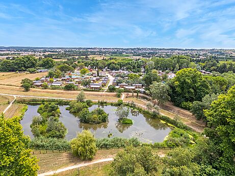 Camping, Mobil-homes, estanque en camping VAGUES OCEANES Monte Cristo en Vauvert.