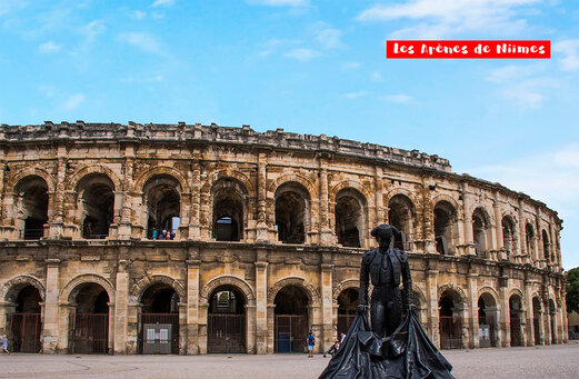 Arenas de Nimes, anfiteatro romano hist�rico para visitar en la ciudad de Nimes.