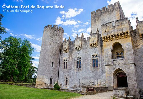Castillo Fort de Roquetaillade, imponente fortaleza medieval para visitar cerca de Bazas.