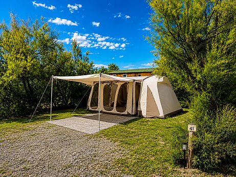 Tienda familiar espaciosa en parcela de camping CLICOCHIC Paradou, Marseillan-Plage (34)