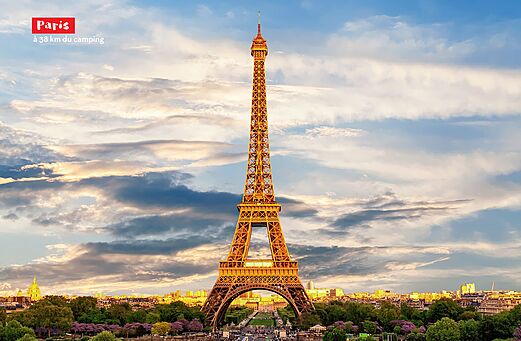 Torre Eiffel ic�nica de Par�s, un lugar para visitar en �le-de-France.