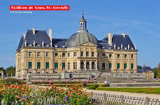 Castillo de Vaux-le-Vicomte, monumento hist�rico para visitar cerca de Melun.