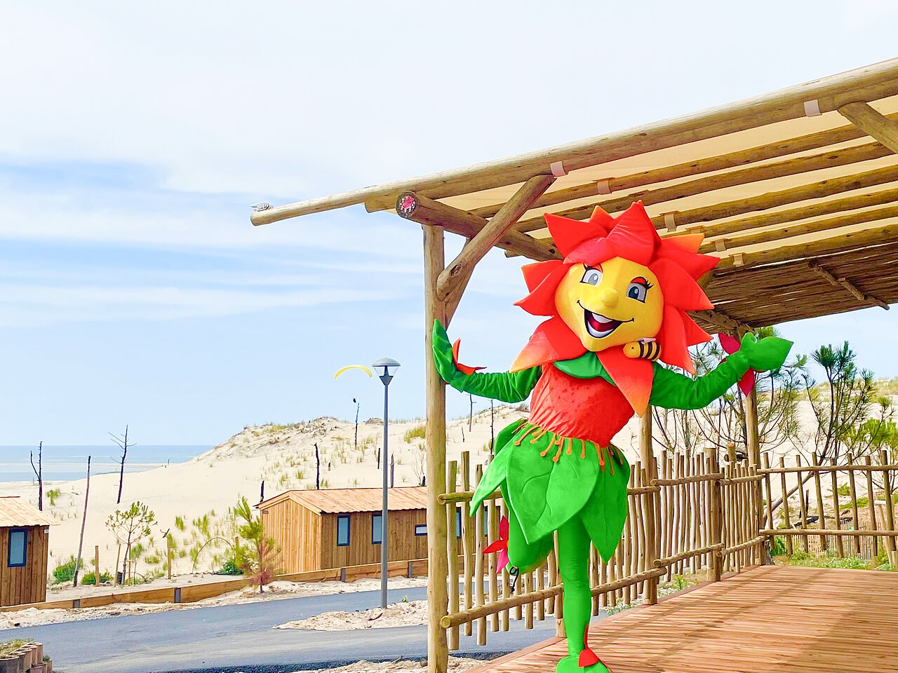 Mascota, playa, alojamientos en el camping CLICOCHIC Petit Nice en PYLA SUR MER (33).