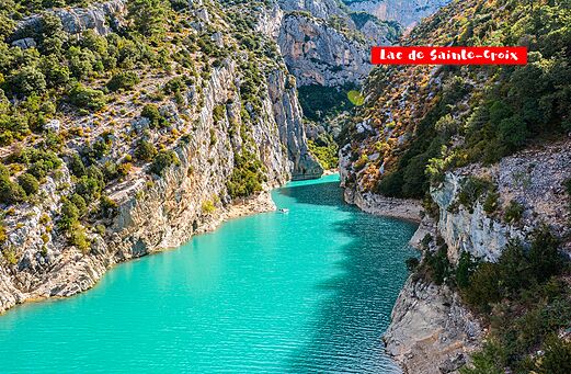 Gargantas del Verdon y Lago de Sainte-Croix, sitio natural excepcional para visitar cerca de Pertuis.