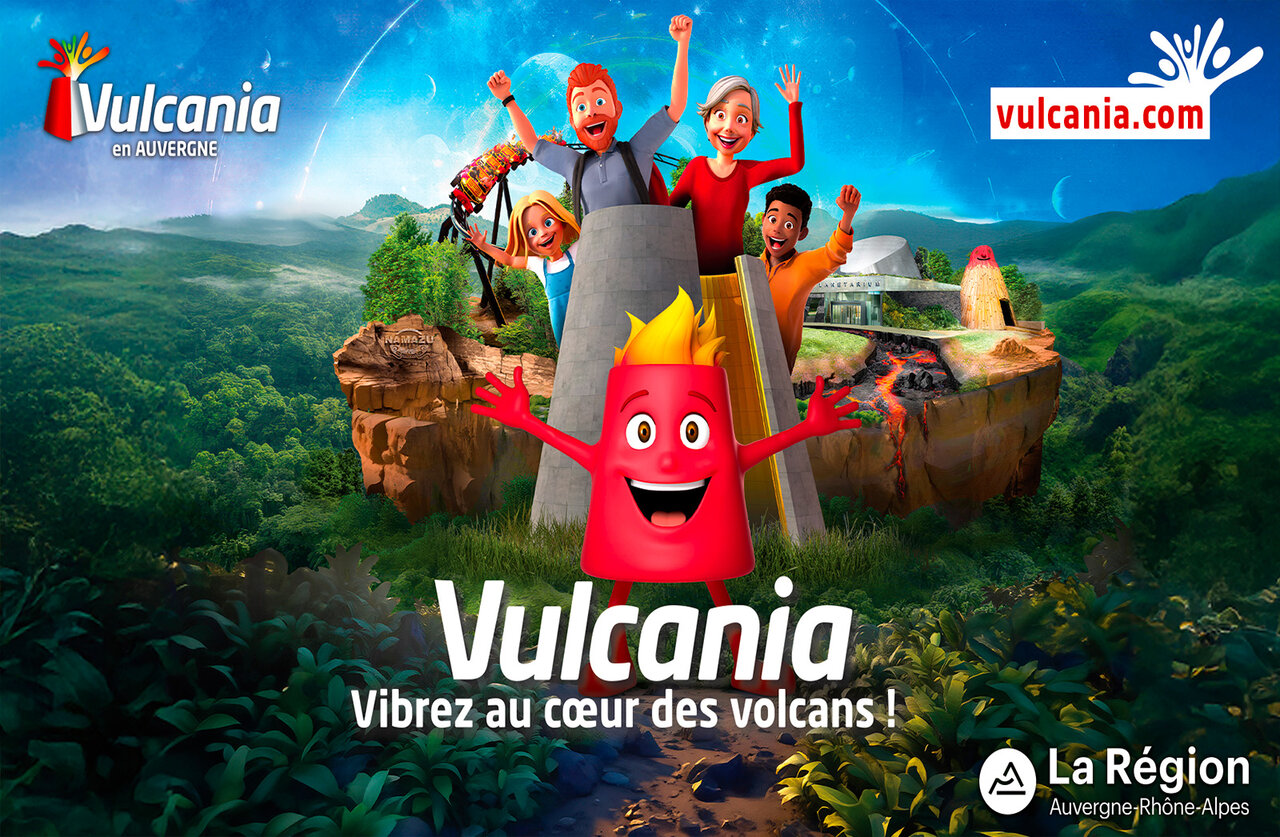 Parque tem�tico Vulcania en Auvernia, lugar para visitar cerca del camping.