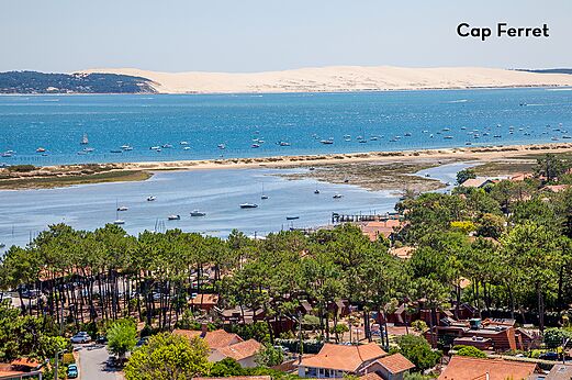 Vista panor�mica de Cap Ferret y la Duna del Pilat, cerca de Lanton.