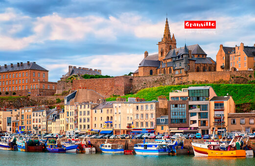 Puerto pesquero y ciudad fortificada de Granville en Normand�a, para visitar.