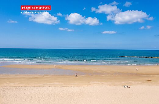Playa de Kerléven, gran extensión de arena fina cerca de La Forêt Fouesnant.